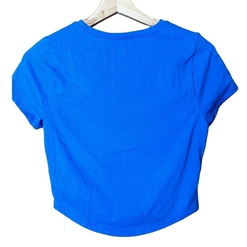 Madewell Heavyweight Jersey Crewneck Tee Blue XS NWT - Picture 3 of 7